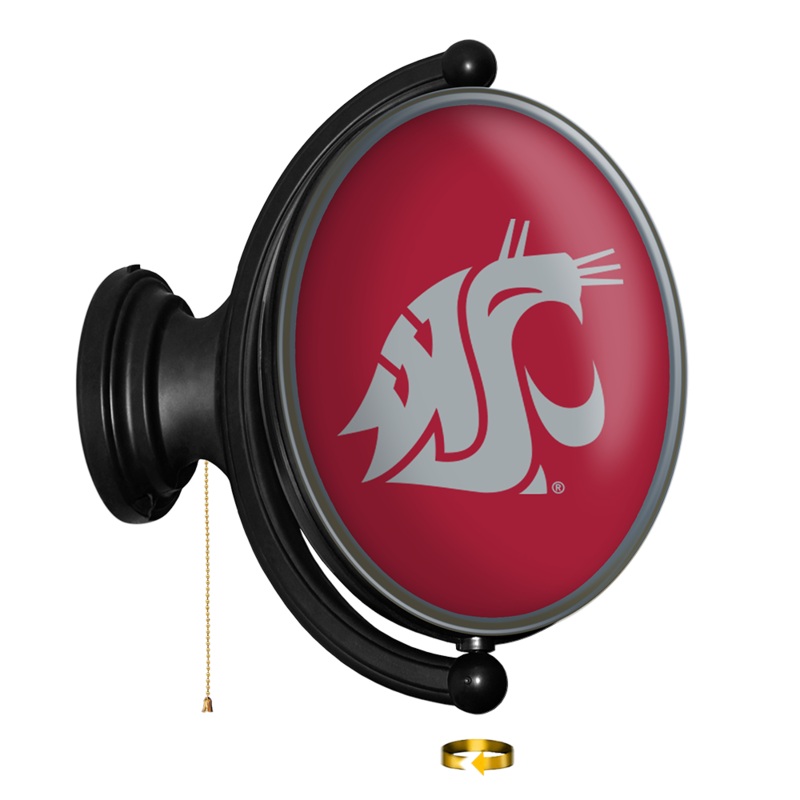 Washington State Cougars: Original Oval Rotating Lighted Wall Sign