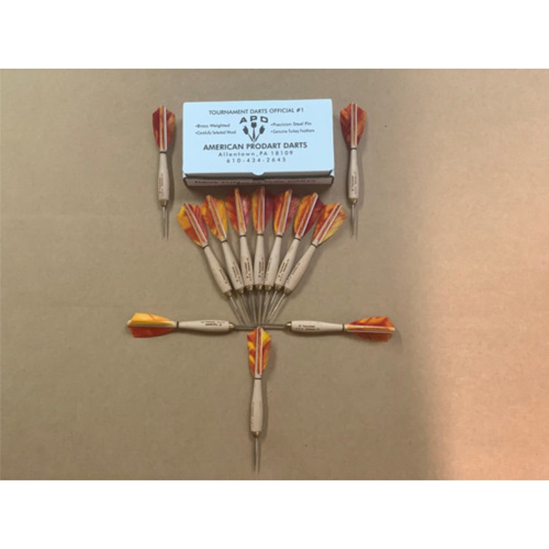 APD No.1 Official Tournament Darts Red Camo Feather (Dozen)