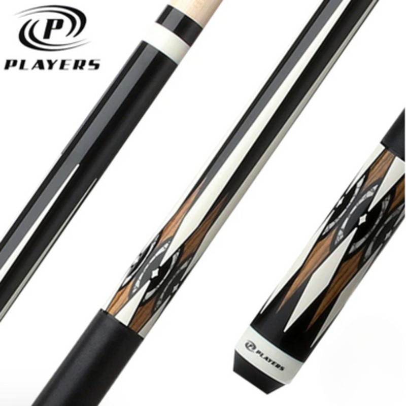 Players G3401 Black & Bocote Pool Cue With Black Wrap