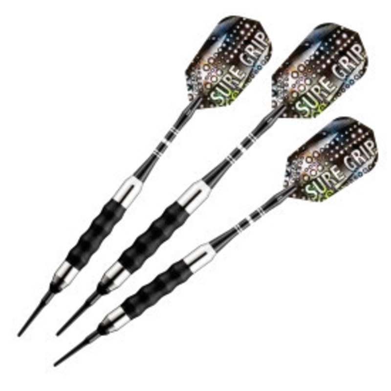 Great Lakes Dart Viper Sure Grip Black Soft Tip Darts 16g