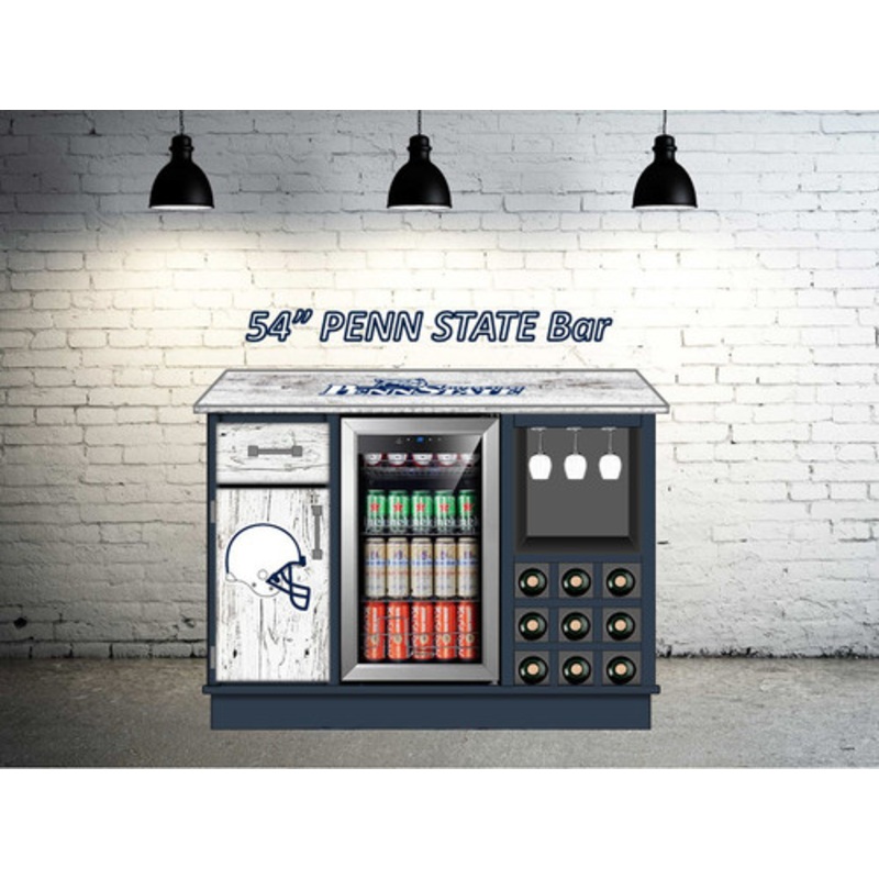 Penn State Custom Wall Bar Cabinet