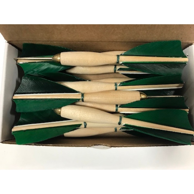APD No.1 Official Tournament Darts Green Feather (Dozen)