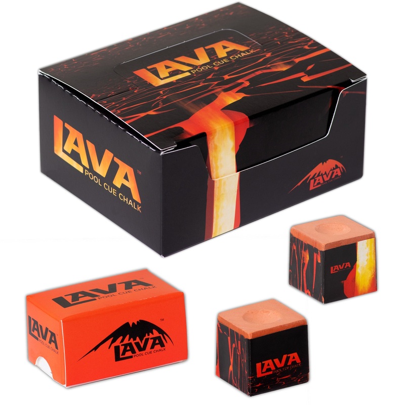 Lava Billiard Chalk Rust 32 pcs 1 case