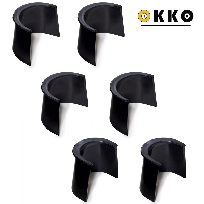 OKKO Pool Table Rubber Pocket Liners 4, Set of 6