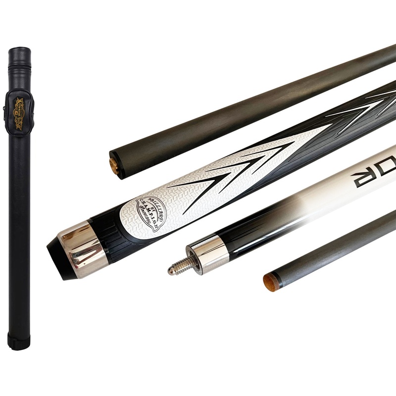 White Spider Carbon Fiber Billiard Cue Stick 12.5mm Tip size, A black hard case, A Champion glove, Model: CK-WT