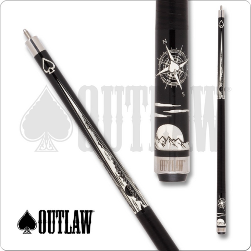 Outlaw OL59 Desert Moon & Compass Pool Cue