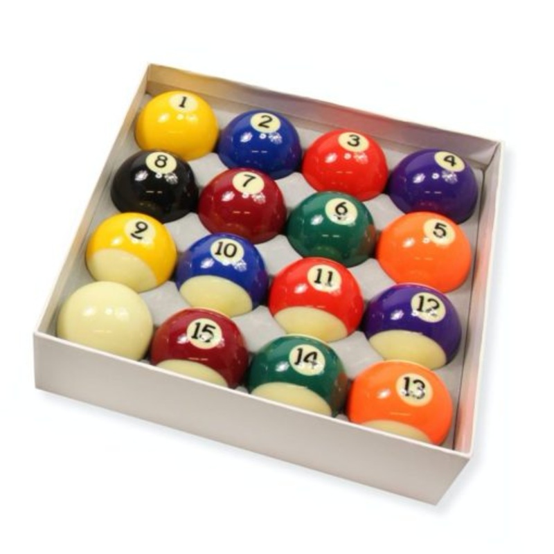 Quality 2 1/4 57mm full sized Spots and Stripes pool balls