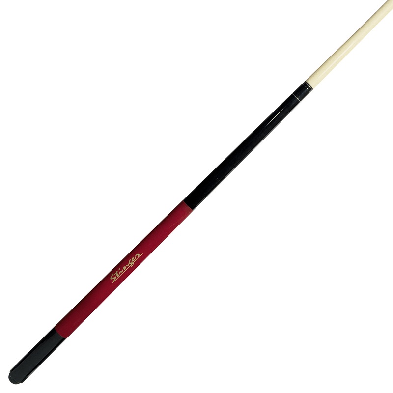 Stinger 2 piece cue with RED grip and reinforced maple shaft