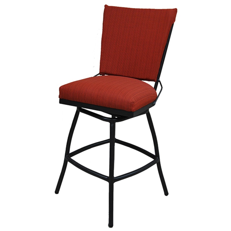 Tobias Jenna Upholstered Back Outdoor Stool