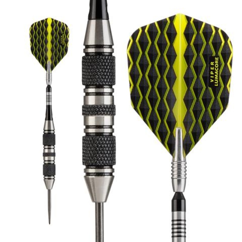 Viper The Freak Steel Tip Darts 3 Knurled Rings Barrel 22 Grams