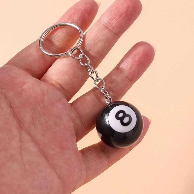 8 Billiard Keychain Mini Ball Keychain