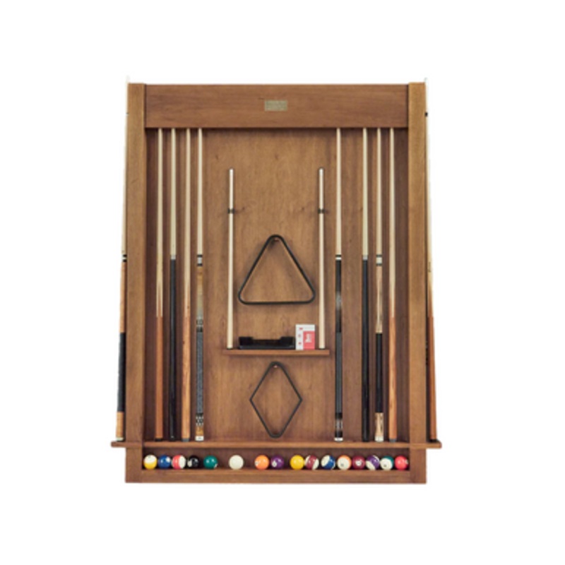 American Heritage Alta Wall Mounted Cue Rack 12 in Brushed Walnut