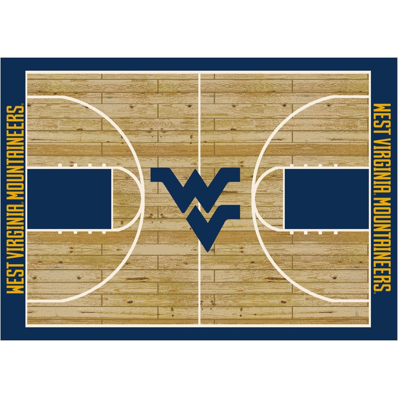 West Virginia University  4×6 Courtside Rug