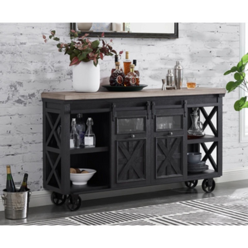 Imperial Blackened Oak Bar Cart