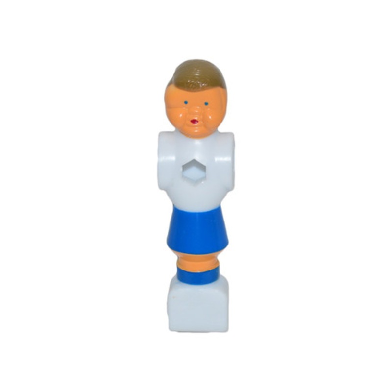 Plastic Blue/White Foosball Player