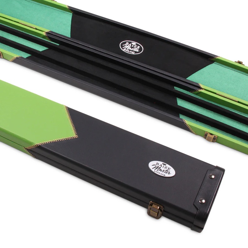 Baize Master Deluxe cue case to hold THREE x 1 piece cues GREEN ARROWS