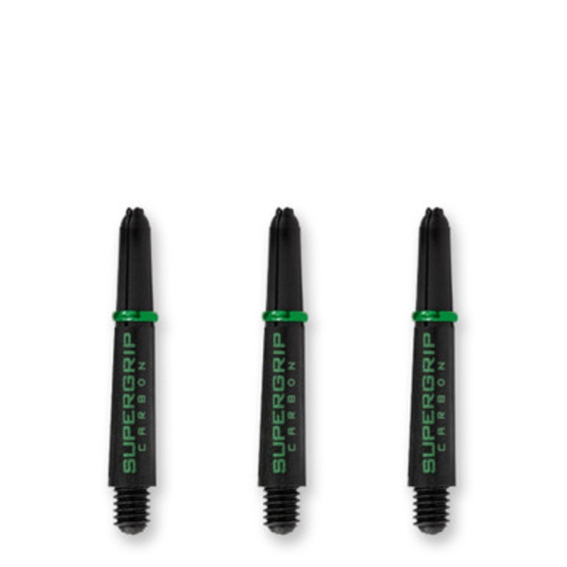 Dart World Supergrip Carbon Black & Green Shaft – Short