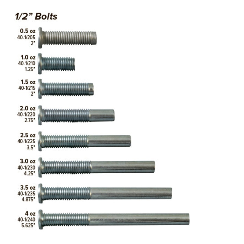 1/2 Weight Bolt for McDermott, Lucky, Star Cue