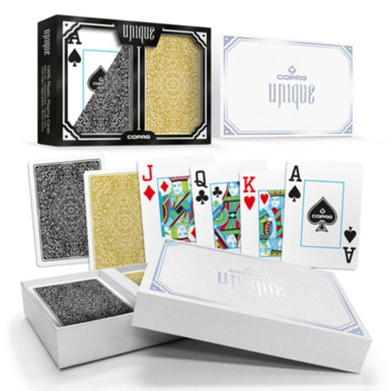 Copag Unique Black & Gold Jumbo Cards