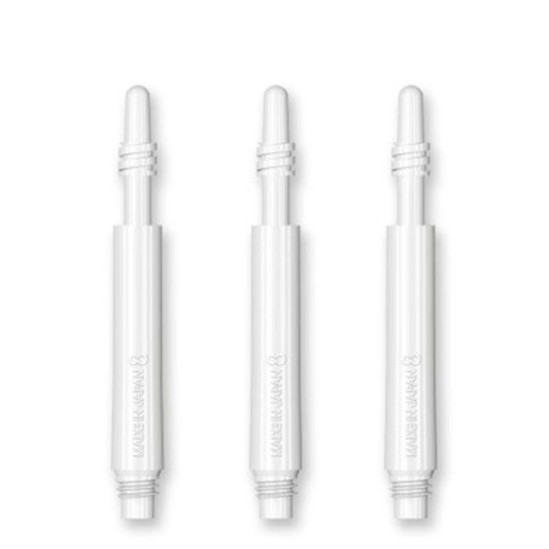 Target 8 Flight White Spinning Shafts – 26mm