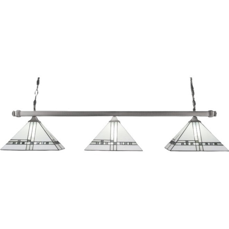 Toltec Lighting Square 3-Light Bar with Deco Art Shades