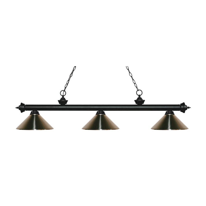 Z-Lite Riviera Matte Black with Brushed Nickel Shade