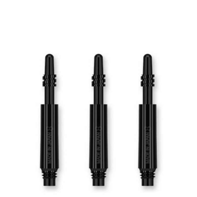 Target 8 Flight Black Spinning Shafts – 19mm