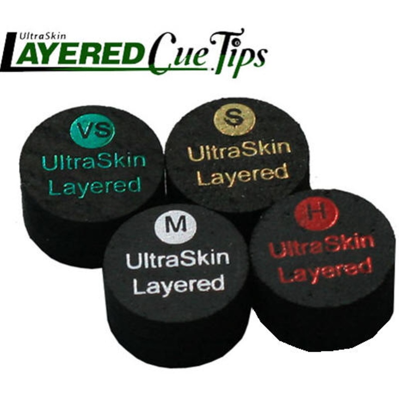 ULTRASKIN layered cue tips in 4 consistencies. 14mm M  MEDIUM x 1 tip
