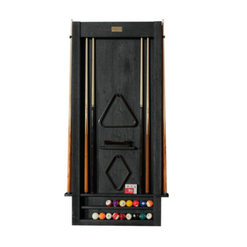 American Heritage Alta Wall Mounted 6 Cue Rack in Black Ash