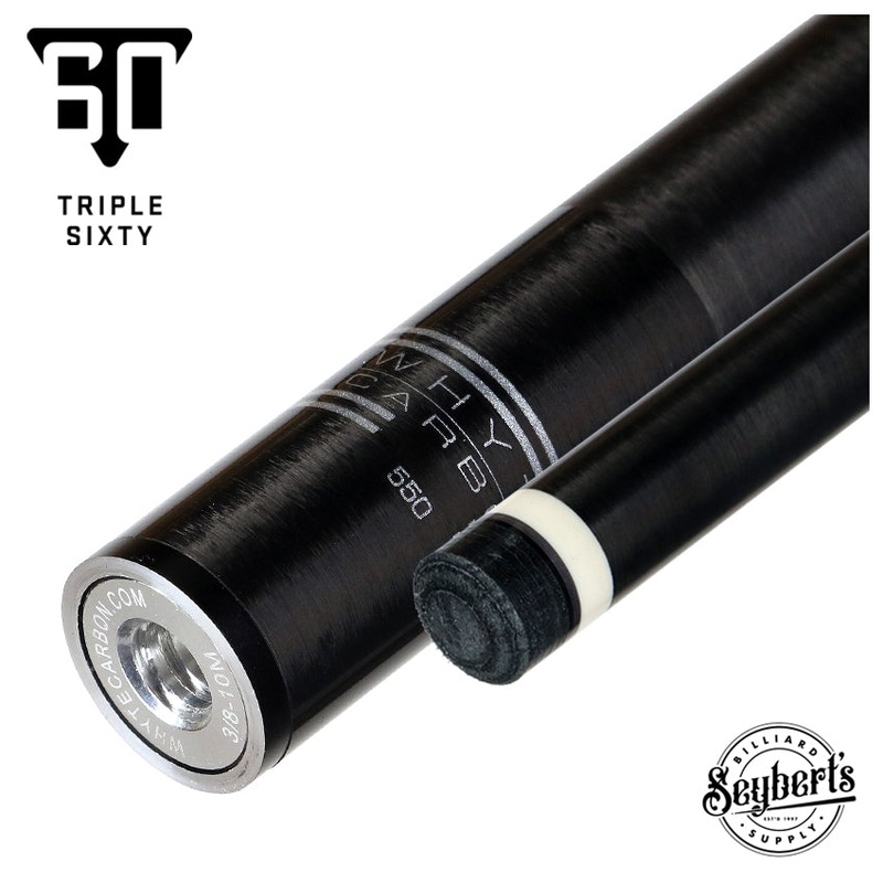 Triple 60 Whyte Carbon Cue Shaft-3/8 x 10 Thread Modified Carbon Fiber Play Shaft