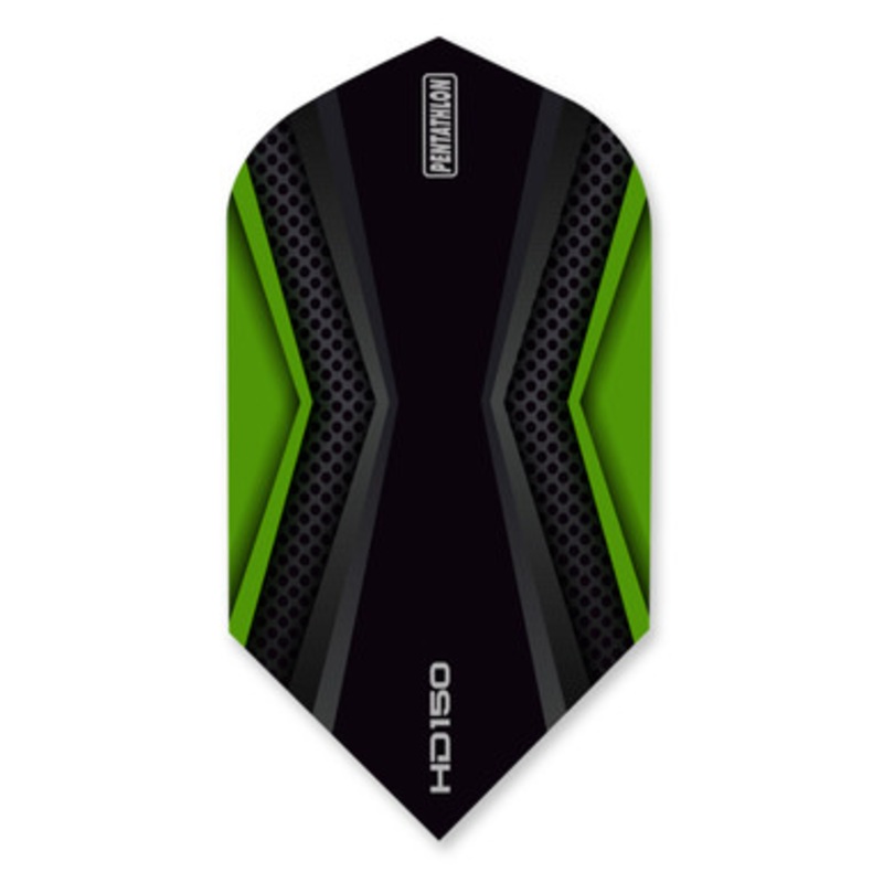 Dart World Pentathlon HD 150 Black & Green Flight – Slim