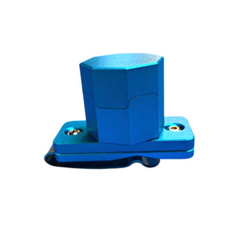Metal Octagon Magnetic Chalk Holder – Blue