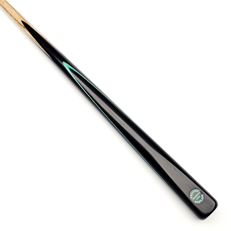 Prestige Cues Green Plate – One Piece Snooker Cue 9.6mm Tip, 18.1oz, 58