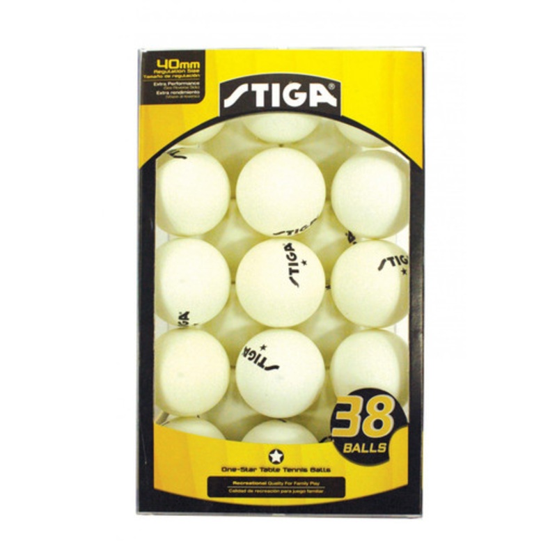 STIGA One-Star White Balls (38-Pack)
