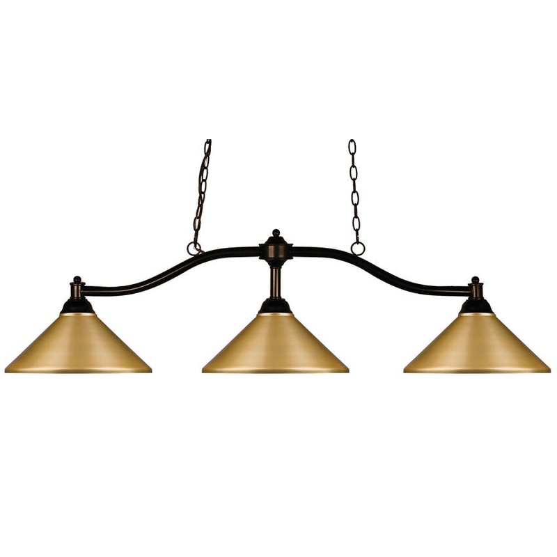 Z-Lite Chance Bronze with Satin Gold Shades