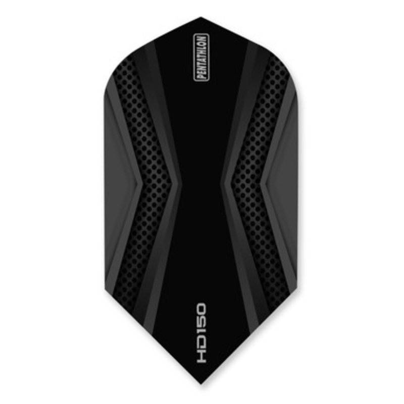 Dart World Pentathlon HD 150 Black & Grey Flight – Slim