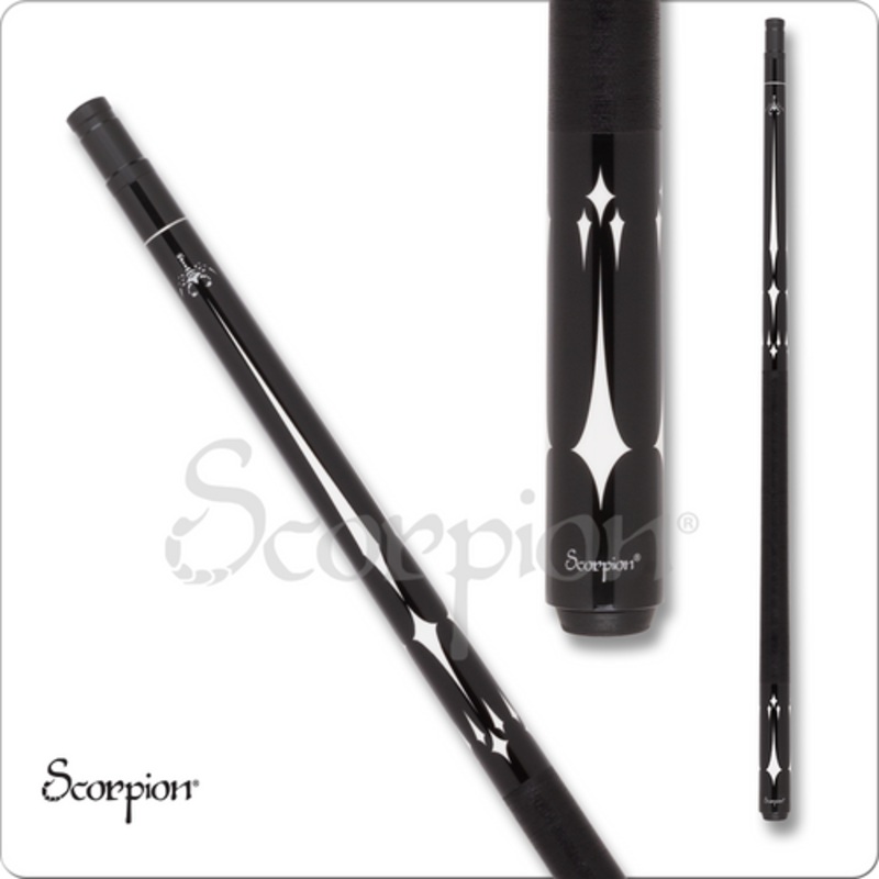Scorpion SW11 Black with White Diamonds Pool Cue
