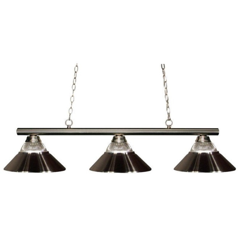 Z-Lite Sharp Shooter Brushed Nickel with Ribbed Glass Light