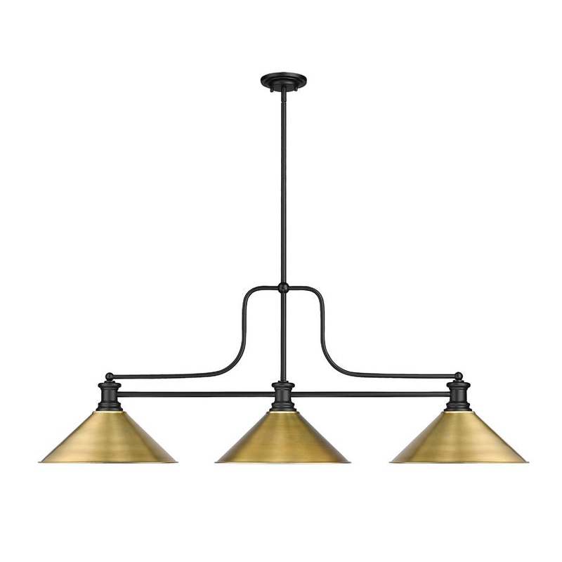 Z-Lite Melange Matte Black with Rubbed Brass