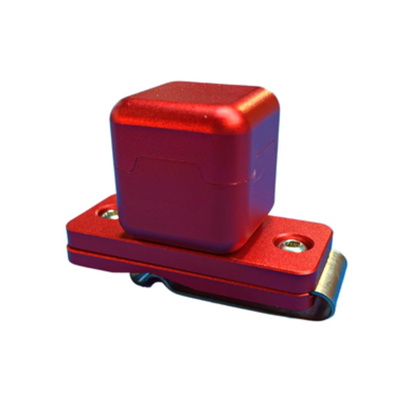 Metal Square Magnetic Chalk Holder – Red