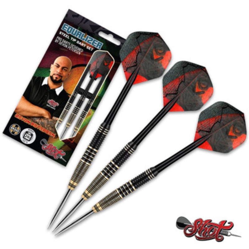 Shot Darts Devon Petersen Equalizer Steel Tip Dart Set – 24g