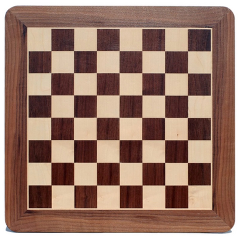 Deluxe Chess Board – Walnut Wood with Rounded Corners