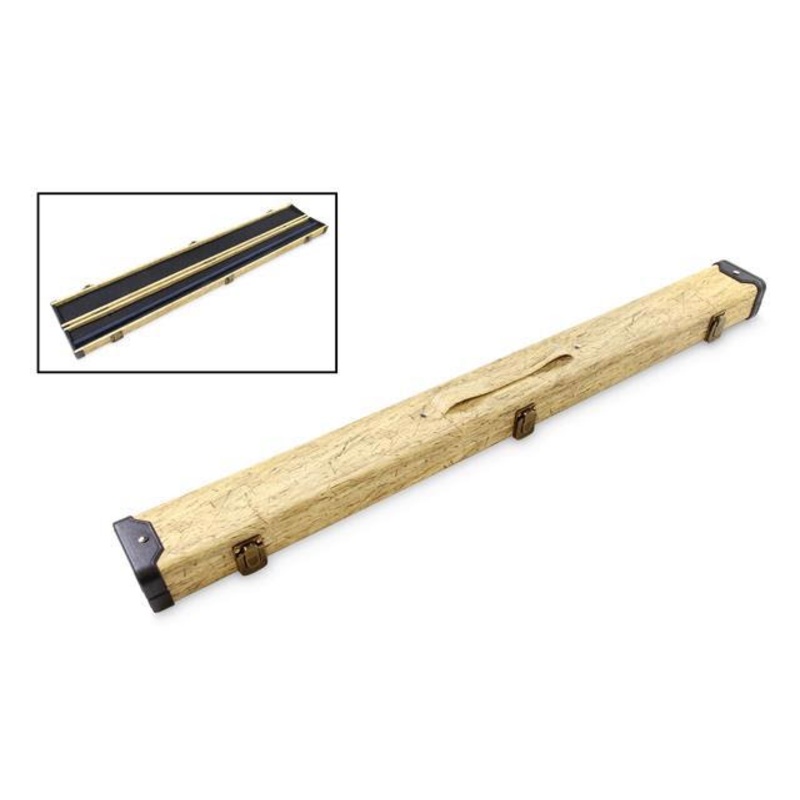 Pale Yellow DRIFTWOOD 2 piece cue case, beautiful and unusual grained finish