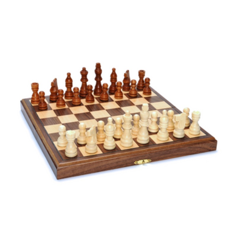11.5 Walnut Folding Chess Set