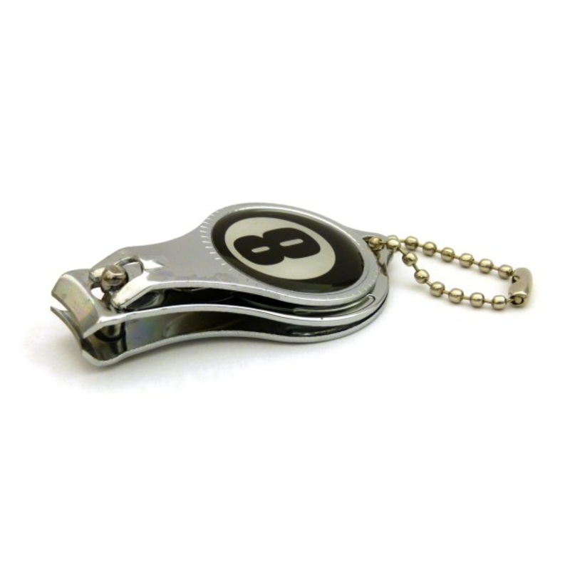 8 Ball Pool Nail Clipper, File, Bottle Opener Keyring