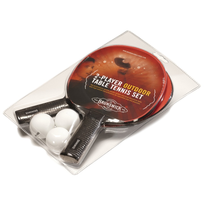 Brunswick Smash I/O Indoor/Outdoor Table Tennis 2-Player Racket Set