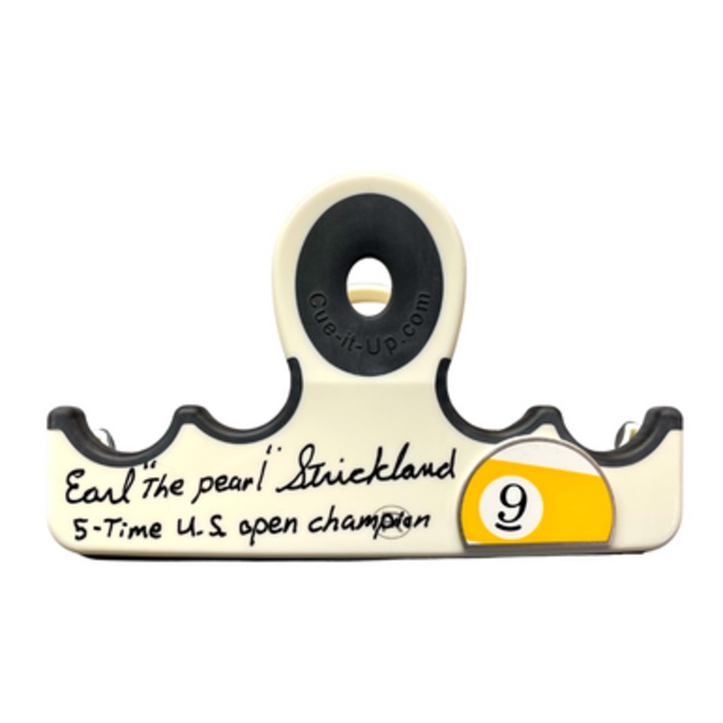 Ultimate Cue It Up Pool Cue Holder – Signed By Earl Strickland