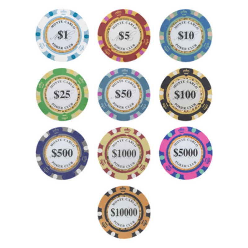 Brybelly Monte Carlo 14g Poker Chips – 25pk