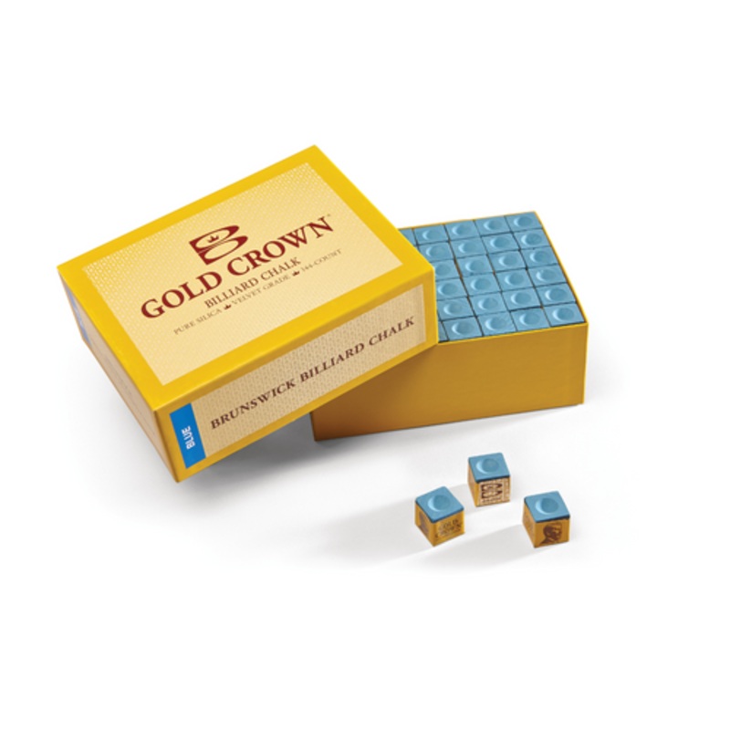 Brunswick Gold Crown Chalk 144 Cube Box – Blue