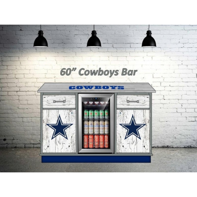 Dallas Cowboys Custom Wall Bar Cabinet